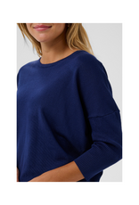 Saint Tropez Mila Roundneck Pullover in Navy Peony by Saint Tropez