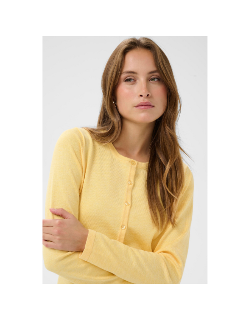 Saint Tropez Mila Cardigan in Lemon Drop Melange by Saint Tropez