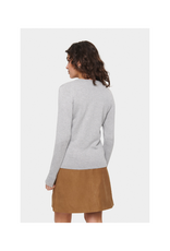 Saint Tropez Mila Cardigan in Pearl Grey Melange by Saint Tropez