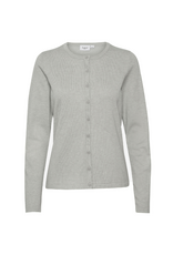 Saint Tropez Mila Cardigan in Pearl Grey Melange by Saint Tropez