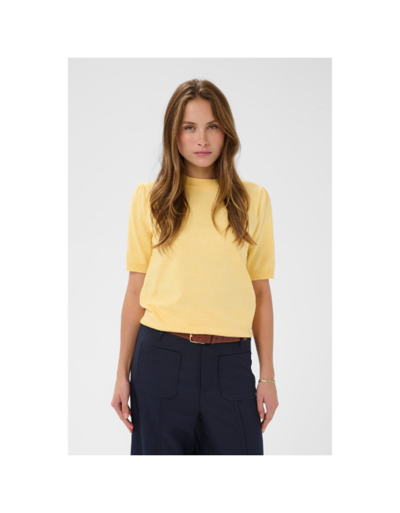 Saint Tropez Mila Shortsleeve in Lemon Drop Melange by Saint Tropez