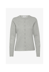 Saint Tropez Mila Cardigan in Pearl Grey Melange by Saint Tropez