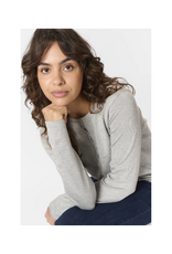 Saint Tropez Mila Cardigan in Pearl Grey Melange by Saint Tropez