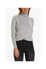 Saint Tropez Mila Turtleneck in Pearl Grey Melange by Saint Tropez