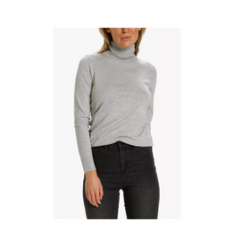 Saint Tropez Mila Turtleneck in Pearl Grey Melange by Saint Tropez