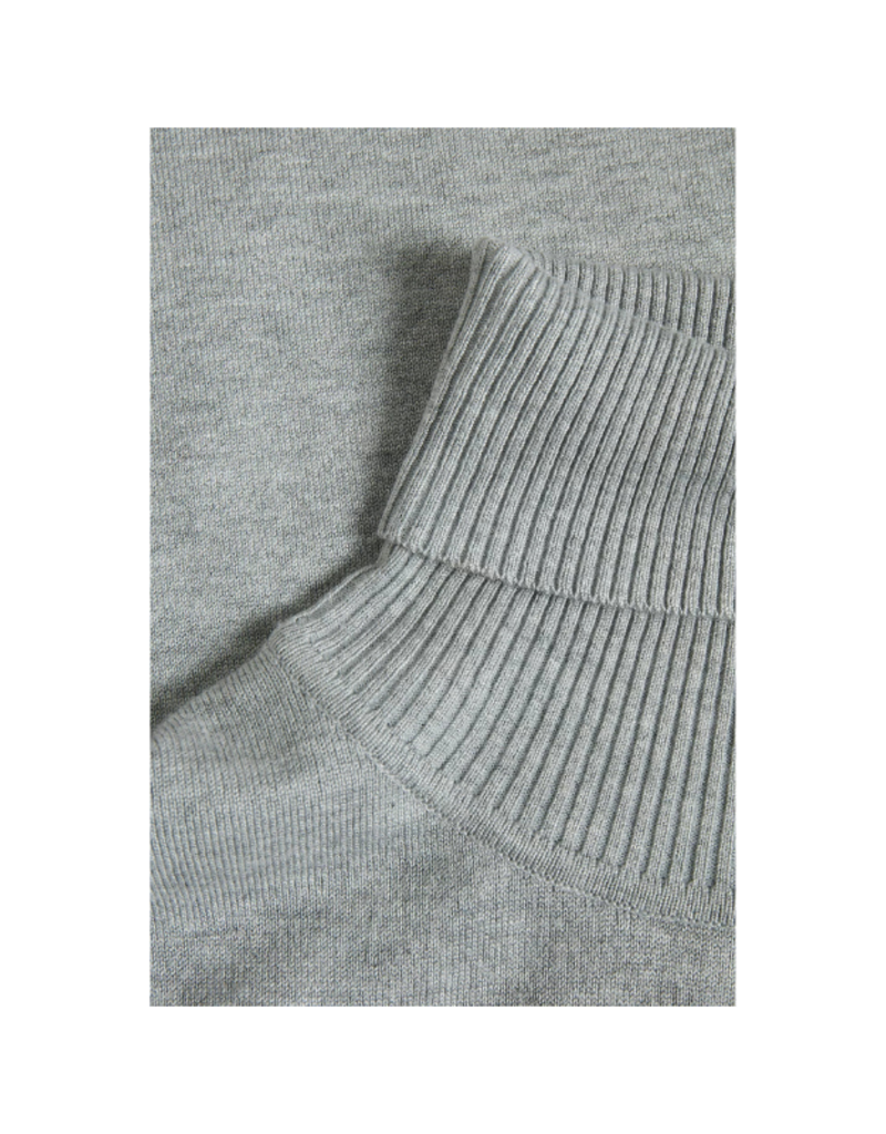 Saint Tropez Mila Turtleneck in Pearl Grey Melange by Saint Tropez