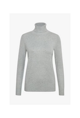 Saint Tropez Mila Turtleneck in Pearl Grey Melange by Saint Tropez