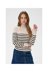 Saint Tropez Mila Turtleneck in Grey Morn Mila Stripe by Saint Tropez