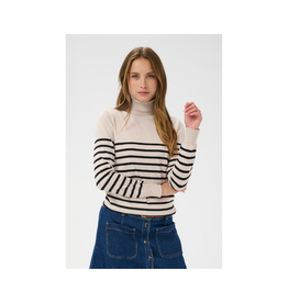 Saint Tropez Mila Turtleneck in Grey Morn Mila Stripe by Saint Tropez