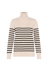 Saint Tropez Mila Turtleneck in Grey Morn Mila Stripe by Saint Tropez