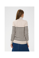 Saint Tropez Mila Turtleneck in Grey Morn Mila Stripe by Saint Tropez