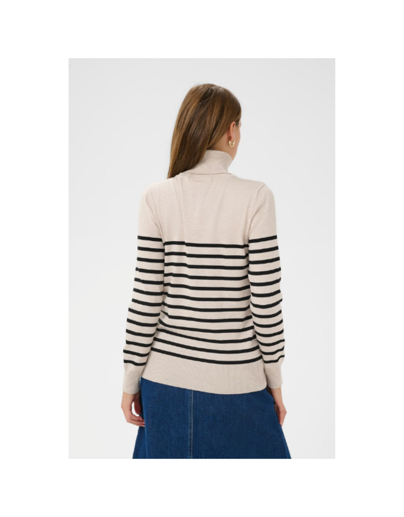 Saint Tropez Mila Turtleneck in Grey Morn Mila Stripe by Saint Tropez