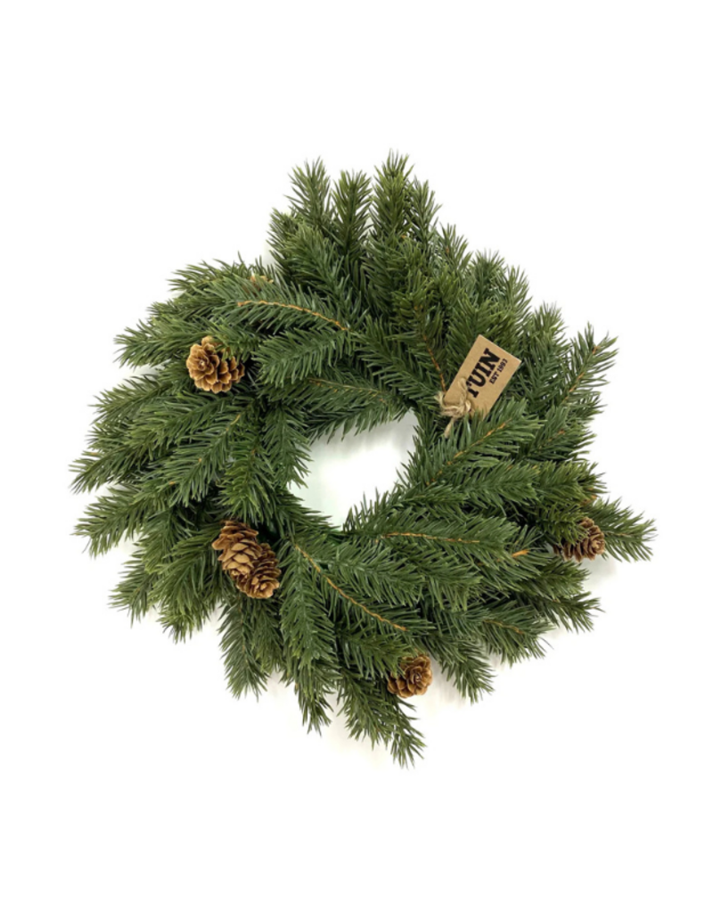 Pine Wreath With Cones 12"
