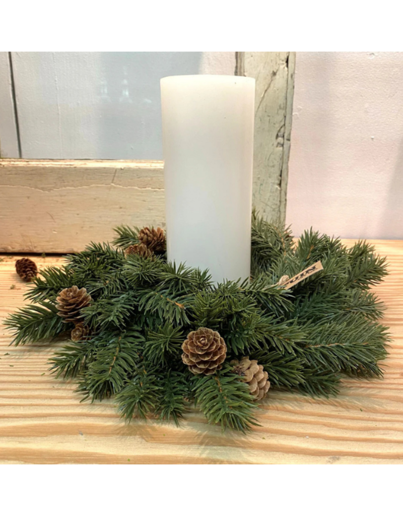 Pine Wreath With Cones 12"