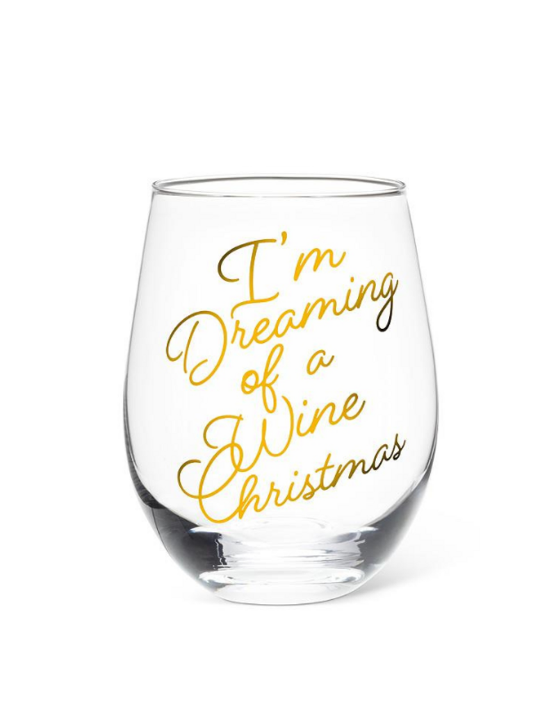 Dreaming of a Wine Christmas Stemless Wine Glass