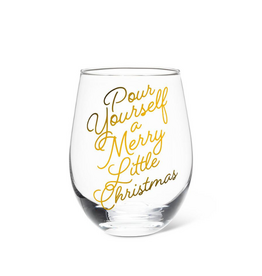 Pour Yourself Christmas Stemless Wine Glass