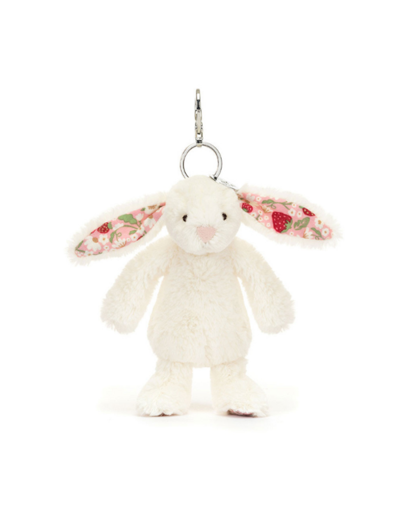Jellycat Jellycat Blossom Cream Berry Bunny Bag Charm