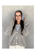 Lemon Loungewear Windy Berber Ear Muffs in Pastel Grey-Blue by Lemon Loungewear