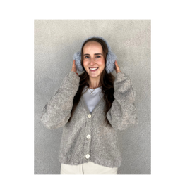 Lemon Loungewear Windy Berber Ear Muffs in Pastel Grey-Blue by Lemon Loungewear