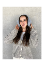 Lemon Loungewear Windy Berber Ear Muffs in Pastel Grey-Blue by Lemon Loungewear