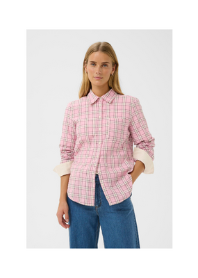 Part Two Yana Shirt in Pink Check by Part Two
