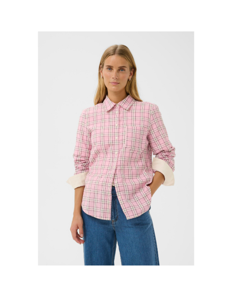 Part Two Yana Shirt in Pink Check by Part Two