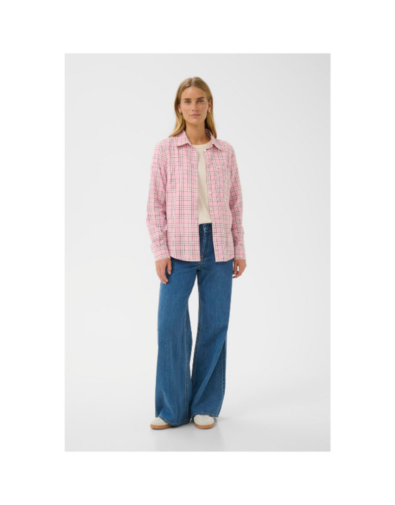 Part Two Yana Shirt in Pink Check by Part Two