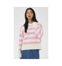 Part Two Serafine Pullover in Orchid Smoke Trio Stripe by Part Two