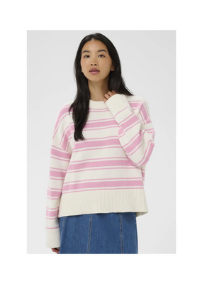 Part Two Serafine Pullover in Orchid Smoke Trio Stripe by Part Two