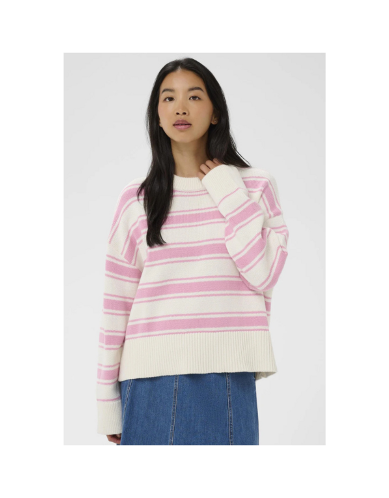 Part Two Serafine Pullover in Orchid Smoke Trio Stripe by Part Two