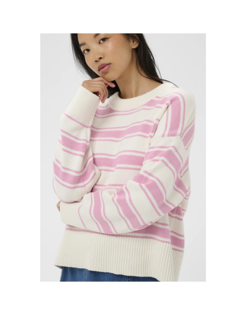 Part Two Serafine Pullover in Orchid Smoke Trio Stripe by Part Two