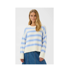 Part Two Serafine Pullover in Hydrangea Trio Stripe by Part Two