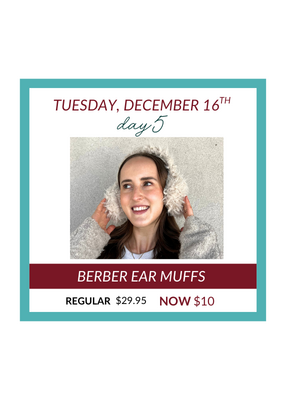 Lemon Loungewear 12 Days of Christmas Deal of Day #5 - Touch Berber Ear Muffs in Light Beige by Lemon Loungewear