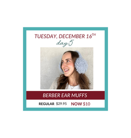 Lemon Loungewear 12 Days of Christmas Deal of Day #5 - Windy Berber Ear Muffs in Pastel Grey-Blue by Lemon Loungewear