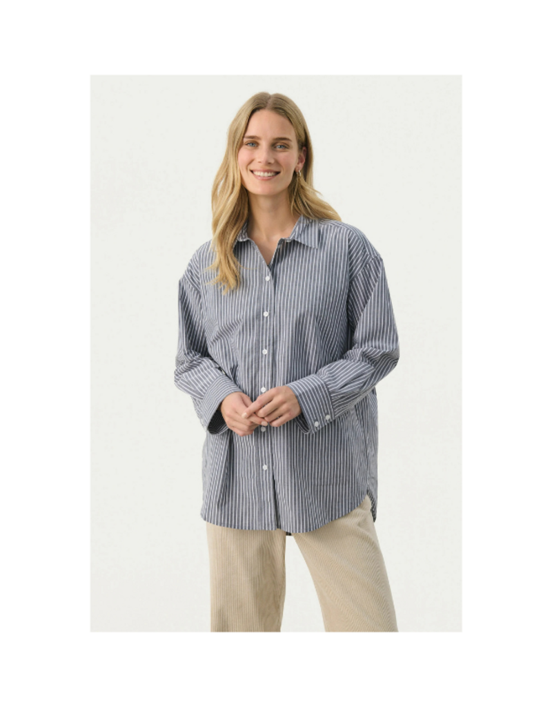 Part Two Savanna Shirt in After Midnight Stripe by Part Two