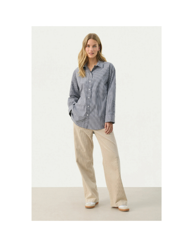 Part Two Savanna Shirt in After Midnight Stripe by Part Two
