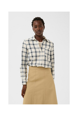 Part Two Yana Shirt in Big Dark Navy Check by Part Two