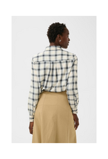 Part Two Yana Shirt in Big Dark Navy Check by Part Two