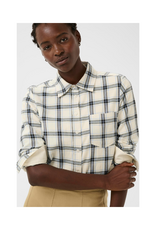 Part Two Yana Shirt in Big Dark Navy Check by Part Two