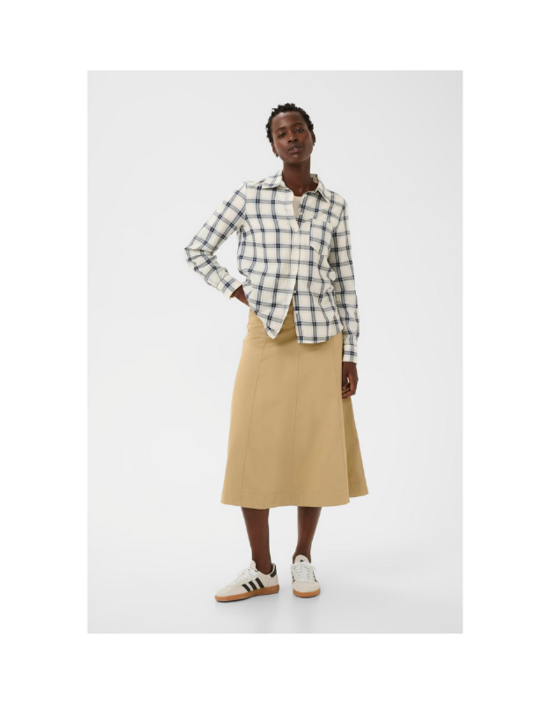 Part Two Yana Shirt in Big Dark Navy Check by Part Two