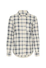 Part Two Yana Shirt in Big Dark Navy Check by Part Two