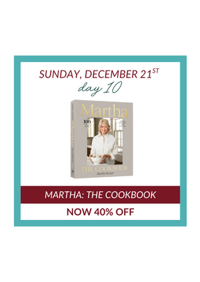 12 Days of Christmas DEAL OF THE DAY #10 - Martha: The Cookbook