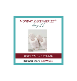 Lemon Loungewear 12 Days of Christmas DEAL OF THE DAY #11 - Anywhere Berber Slide Slippers in Lilac