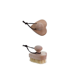 Beech Wood and Sisal Heart Brush