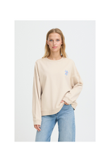 ICHI Bauma Sweater in Birch/Multi by ICHI