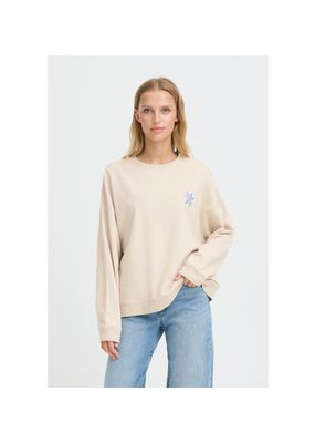 ICHI Bauma Sweater in Birch/Multi by ICHI
