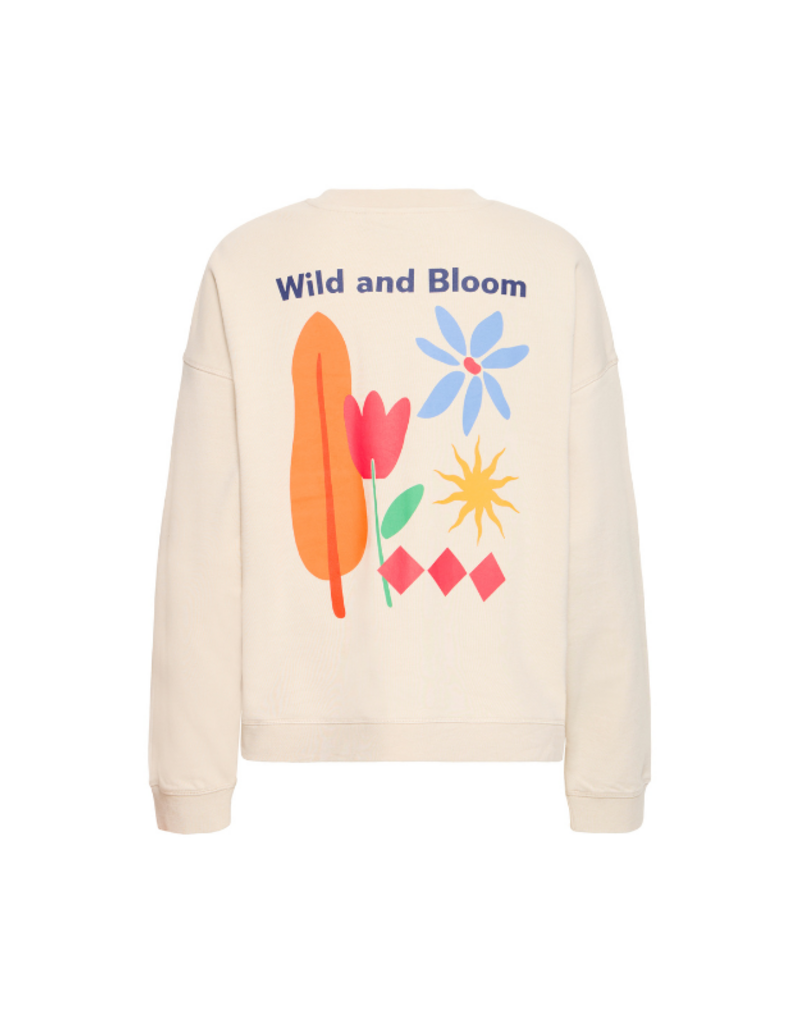 ICHI Bauma Sweater in Birch/Multi by ICHI