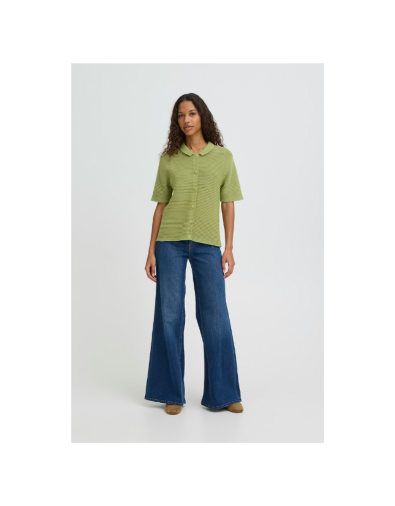 ICHI Demue Cardigan in Iguana by ICHI