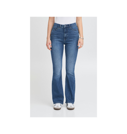 ICHI Twiggy Flaired High Waist Jean in Medium Blue by ICHI