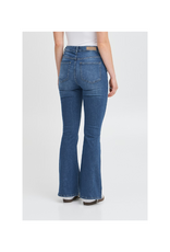 ICHI Twiggy Flaired High Waist Jean in Medium Blue by ICHI